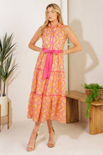 Load image into Gallery viewer, RAINFOREST RADIANCE WOVEN MIDI DRESS
