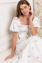 Load image into Gallery viewer, LUXE LAGOON EMBROIDERED MIDI DRESS
