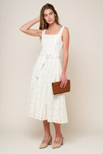 Load image into Gallery viewer, DAFFODILS &amp; DAYDREAMS WOVEN LACE MIDI DRESS

