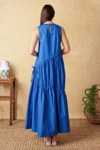 Load image into Gallery viewer, LITTLE MOMENTS BLUE WOVEN MIDI DRESS
