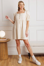 Load image into Gallery viewer, FOR THE DAY WOVEN TWILL MINI DRESS
