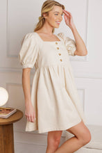 Load image into Gallery viewer, FOR THE DAY WOVEN TWILL MINI DRESS
