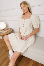 Load image into Gallery viewer, FOR THE DAY WOVEN TWILL MINI DRESS
