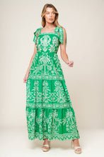 Load image into Gallery viewer, SWEET LIKE GREEN WOVEN MAXI DRESS
