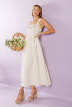 Load image into Gallery viewer, TOTAL CRUSH CREAM WOVEN MIDI DRESS
