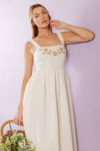 Load image into Gallery viewer, TOTAL CRUSH CREAM WOVEN MIDI DRESS
