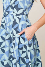 Load image into Gallery viewer, GWENNY BLUE DENIM MIDI DRESS
