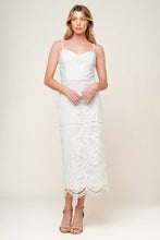 Load image into Gallery viewer, THE JOSEPHINE OFF WHITE WOVEN MIDI DRESS
