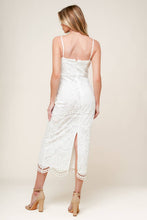 Load image into Gallery viewer, THE JOSEPHINE OFF WHITE WOVEN MIDI DRESS
