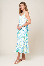 Load image into Gallery viewer, ON THE MOVE BLUE WOVEN MIDI DRESS
