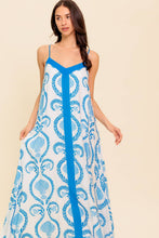 Load image into Gallery viewer, WEEKEND GETAWAY BLUE WOVEN MAXI DRESS

