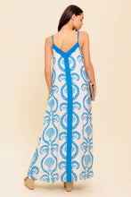 Load image into Gallery viewer, WEEKEND GETAWAY BLUE WOVEN MAXI DRESS
