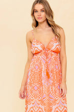 Load image into Gallery viewer, ROMANCE LANGUAGE CORAL WOVEN MAXI DRESS
