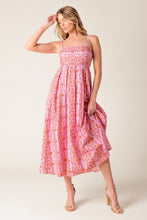 Load image into Gallery viewer, THE EVETTE PINK WOVEN MIDI DRESS
