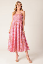 Load image into Gallery viewer, THE EVETTE PINK WOVEN MIDI DRESS

