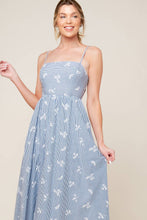 Load image into Gallery viewer, LAYTON IVORY BLUE WOVEN MIDI DRESS
