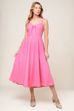 Load image into Gallery viewer, LET THE LIGHT PINK WOVEN MIDI DRESS
