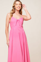 Load image into Gallery viewer, LET THE LIGHT PINK WOVEN MIDI DRESS
