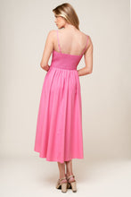 Load image into Gallery viewer, LET THE LIGHT PINK WOVEN MIDI DRESS
