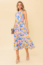 Load image into Gallery viewer, PATTON PARK BLUE WOVEN MIDI DRESS
