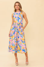 Load image into Gallery viewer, PATTON PARK BLUE WOVEN MIDI DRESS
