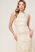 Load image into Gallery viewer, PRETTIEST ENERGY CREAM LACE MIDI DRESS
