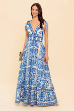 Load image into Gallery viewer, BY THE BAY BLUE WOVEN MAXI DRESS
