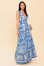 Load image into Gallery viewer, BY THE BAY BLUE WOVEN MAXI DRESS
