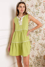 Load image into Gallery viewer, DREAMS AHEAD WOVEN COLOR BLOCKED MINI DRESS
