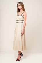 Load image into Gallery viewer, TERRIFIC TIMING CREAM WOVEN MIDI DRESS
