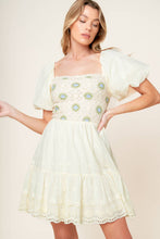 Load image into Gallery viewer, LOLA GRASS CREAM WOVEN MINI DRESS

