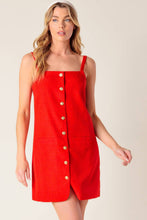 Load image into Gallery viewer, CHASING JOY RED WOVEN MINI DRESS
