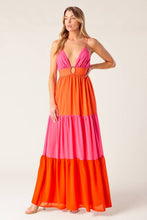 Load image into Gallery viewer, REGAL RISE WOVEN COLOR BLOCKED MAXI DRESS
