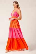 Load image into Gallery viewer, REGAL RISE WOVEN COLOR BLOCKED MAXI DRESS
