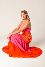 Load image into Gallery viewer, REGAL RISE WOVEN COLOR BLOCKED MAXI DRESS
