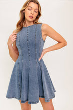 Load image into Gallery viewer, CAUGHT IN A MOMENT DENIM MINI DRESS
