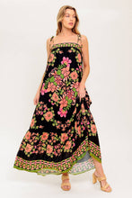 Load image into Gallery viewer, SUMMER GLOW BLACK WOVEN MAXI DRESS
