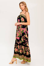 Load image into Gallery viewer, SUMMER GLOW BLACK WOVEN MAXI DRESS
