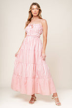 Load image into Gallery viewer, GIA PEONY PINK WOVEN MAXI DRESS
