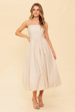 Load image into Gallery viewer, REGAL CUTIE CREAM WOVEN MIDI DRESS
