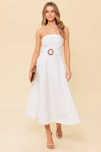 Load image into Gallery viewer, THE PICTURE OF PERFECTION WHITE WOVEN MIDI DRESS
