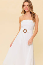 Load image into Gallery viewer, THE PICTURE OF PERFECTION WHITE WOVEN MIDI DRESS
