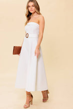 Load image into Gallery viewer, THE PICTURE OF PERFECTION WHITE WOVEN MIDI DRESS

