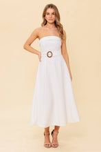 Load image into Gallery viewer, THE PICTURE OF PERFECTION WHITE WOVEN MIDI DRESS
