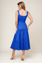 Load image into Gallery viewer, PLEASANT DREAMS BLUE WOVEN MIDI DRESS
