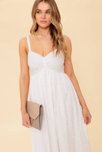 Load image into Gallery viewer, LOVE OF MINE IVORY EYELET MIDI DRESS
