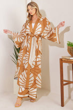 Load image into Gallery viewer, AWAITING LOVE WOVEN KIMONO COVER UP AND PANT SET
