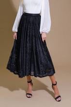 Load image into Gallery viewer, EASE MY MIND VELVET MIDI SKIRT
