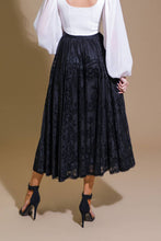 Load image into Gallery viewer, EASE MY MIND VELVET MIDI SKIRT
