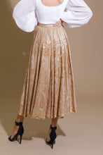 Load image into Gallery viewer, EASE MY MIND VELVET MIDI SKIRT
